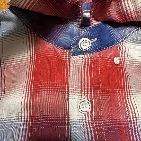 Dixxon Flannel Co All-Star Bamboo Short Sleeve Men’s Small Red White Blue Plaid - Picture 15 of 16